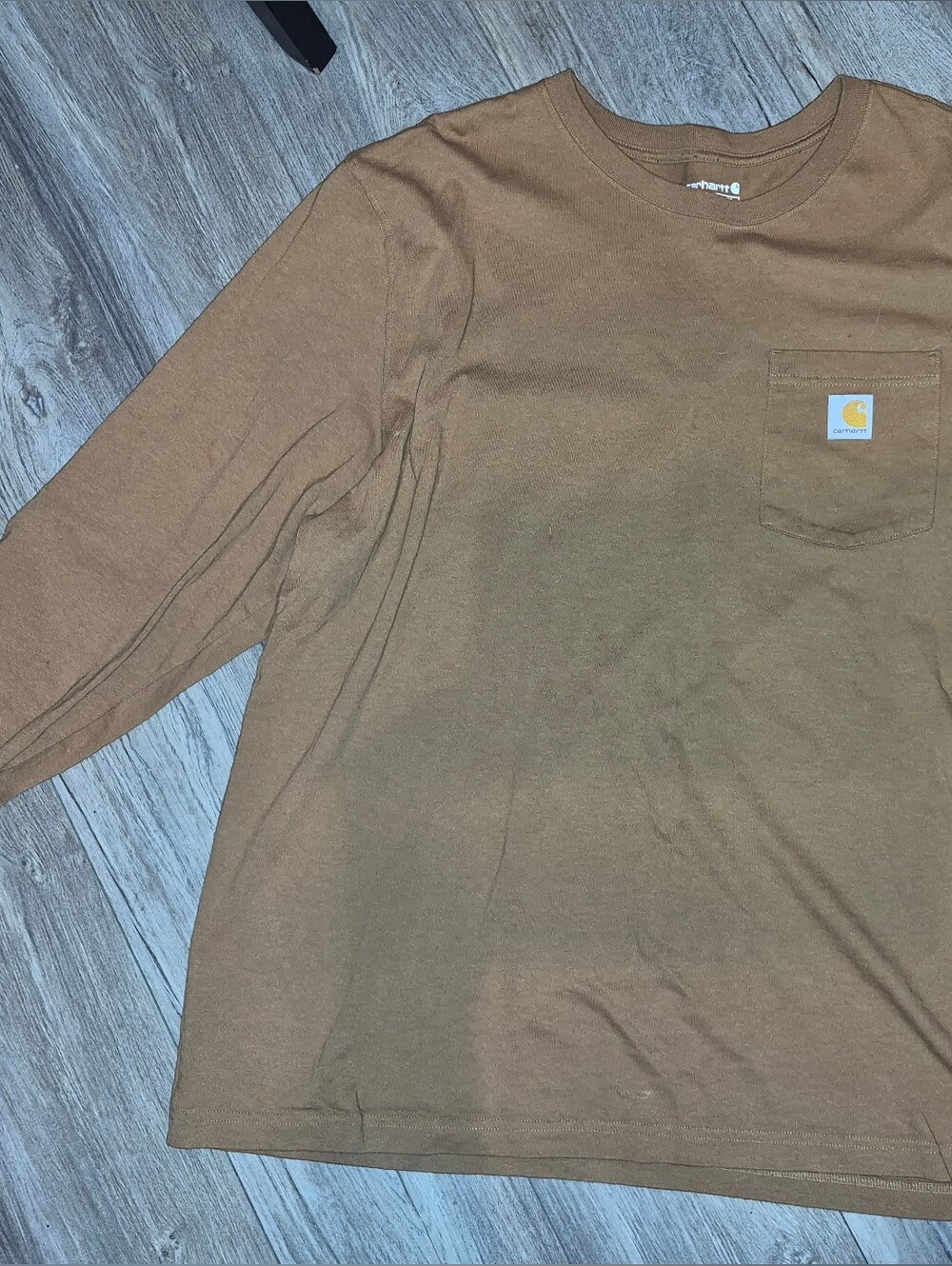 Carhartt Men’s Carhartt Brown Long Sleeve Pocket Tee 2XL